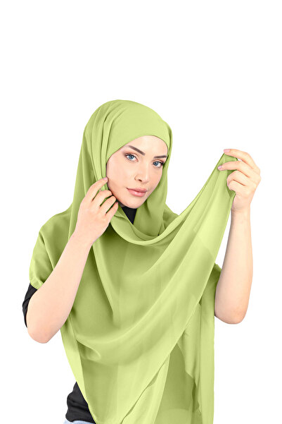 Ecardin Chiffon Shawl Boneli - St136 Oil Green