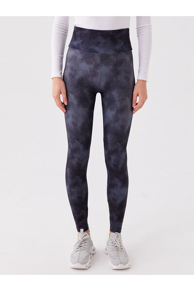LC Waikiki Lcw Beli Lastikli Batik Desenli Kadın Spor Tayt