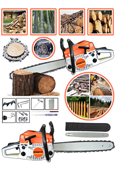 Eisenn Germany Prosaw Ms-8800 Hızar Bıçkı Ağaç Motoru 14 Hp Testere 50 Cm Pal...