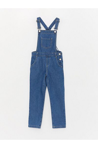 LC Waikiki Lcw Square Collar Girl's Jean Salopet