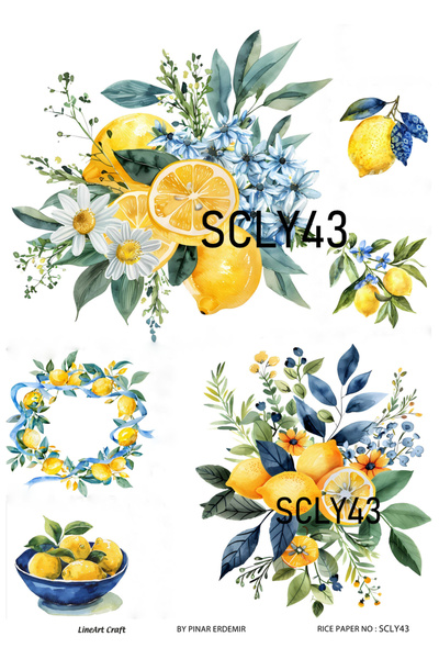 LİNEART Sicilya SerisiPirinc Dekopaj Kagıdı  29X42cm No:SCLY43