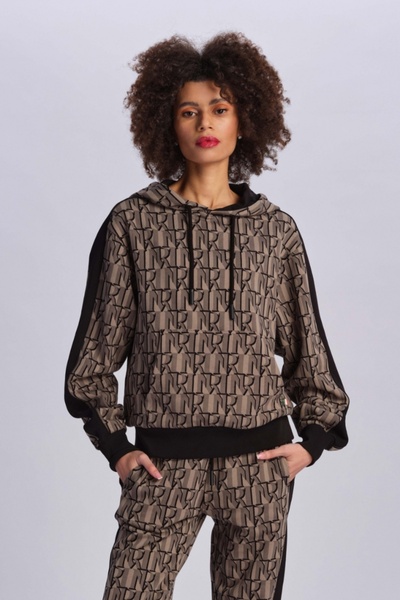 Ruck & Maul Siyah Kadın Kapüşonlu Sweatshirt