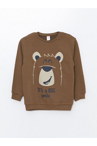LC Waikiki Lcw Crew Neck Long Sleeve Printed Boys' Sweatshirt 2-Piece