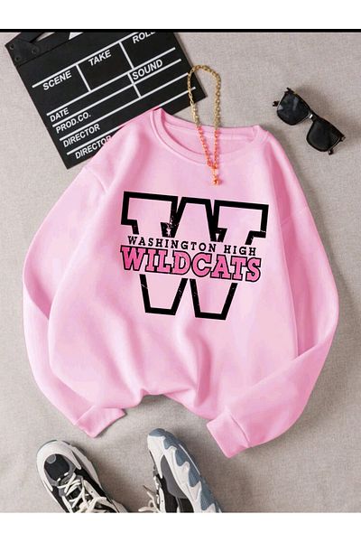 FAVORİST Φούτερ WILD CATS με στάμπα Oversize Crew Neck