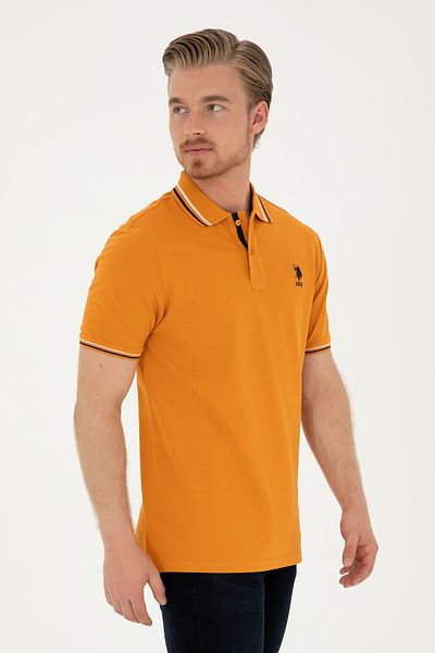 U.S. Polo Assn. Основна мъжка тениска в тухлен цвят50284639-VR031