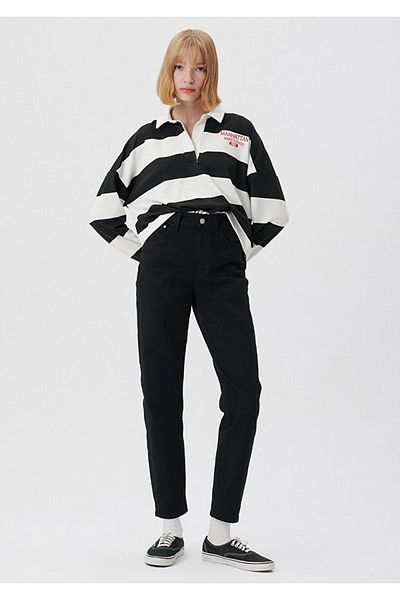 Mavi Black Mom Jeans Women - m 101077 -83147 Star Model