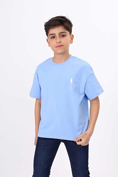 Toontoy Tricou Palm Tree cu imprimeu pentru băieți