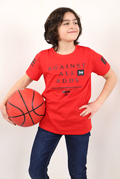 Toontoy Tricou pentru băieți Agaınst All cu imprimeu