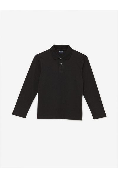 LC Waikiki Lw - Tricou de bază cu mânecă lungă cu gât polo pentru băiat