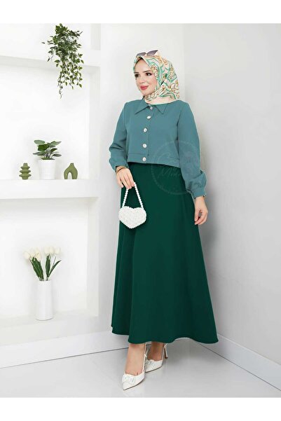 MODAALFABE Puff scuba Fusta evazată