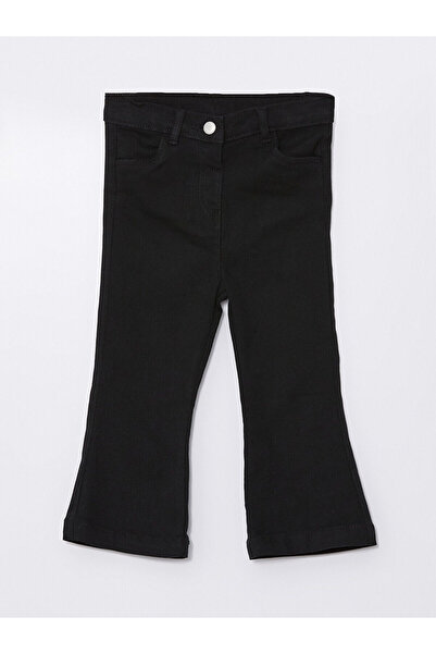 LC Waikiki Black Basic Girls' Pants with Elastic Waist
