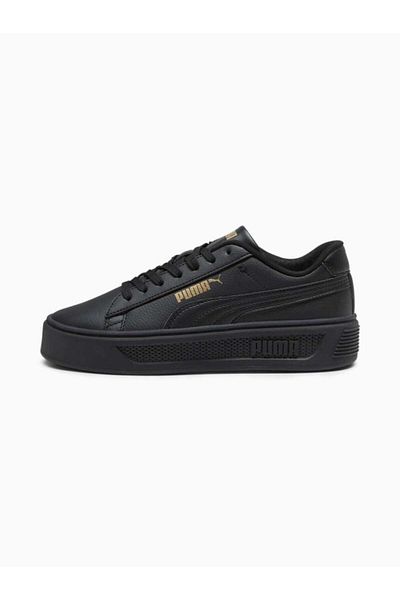 Puma 390758 07 Smash Platform Black-Gold Women's Sports Shoes
