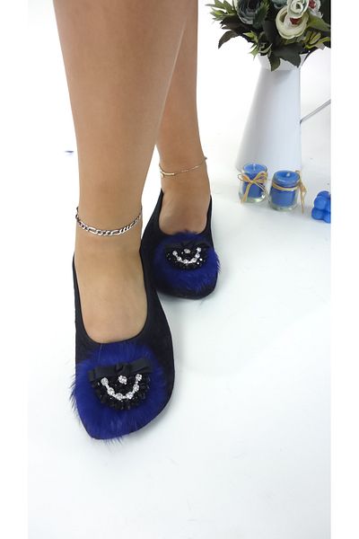 CEYDA SHOES Balerini din catifea cu ornamente pentru uz zilnic - cadou, papuci, papuci și spectacol Kitty