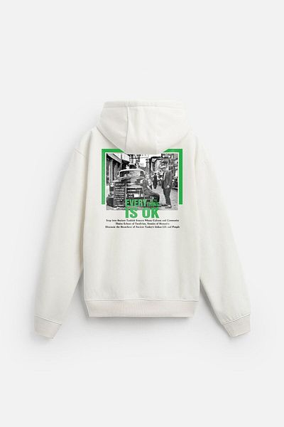 king brich Суичър с качулка и принт Everything Oversize