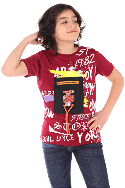 Toontoy Băiat - Tricou cu emblema cu imprimeu