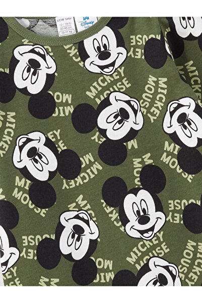 LC Waikiki Lw - Chlapecký overal s potiskem Mickey Mouse s výstřihem