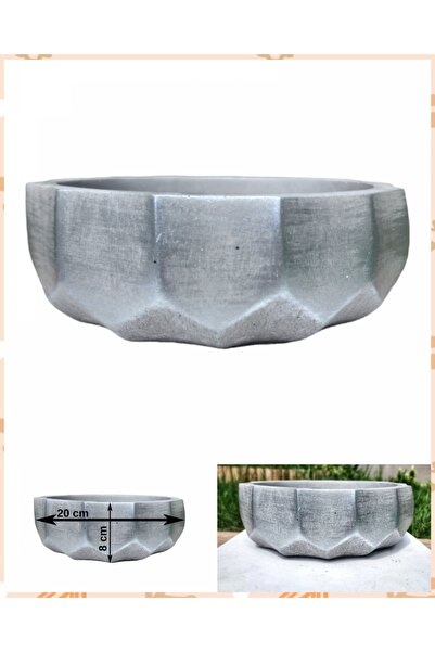Yades Geometrik aranjman ve bonsai saksısı altın yaldızlı