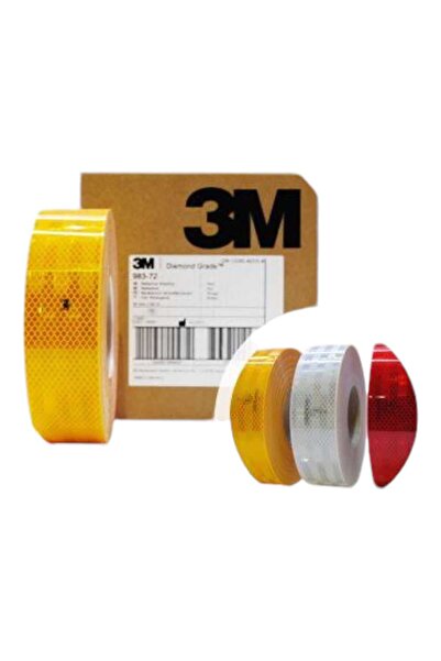 Pakkens 3M Sarı Reflektör Serit 55mmx50m. ECE104 uyumlu