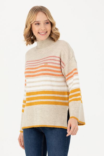 U.S. Polo Assn. Women's Stone Turtleneck Sweater 50269502 -Vr049