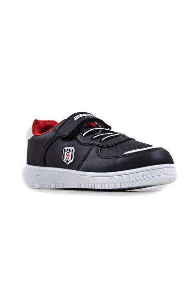 Kinetix 101395470 Kalen PU BJK Siyah-Beyaz Çocuk Sneaker Ayakkabı