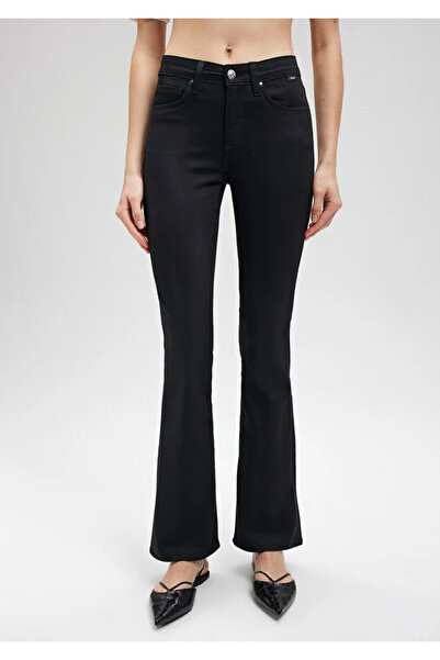Mavi Women's Black M1013624623 Molly Flared Leg Trousers