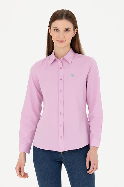 U.S. Polo Assn. Cămașă de bază cu mânecă lungă pentru femei - violet 50288851 -VR037