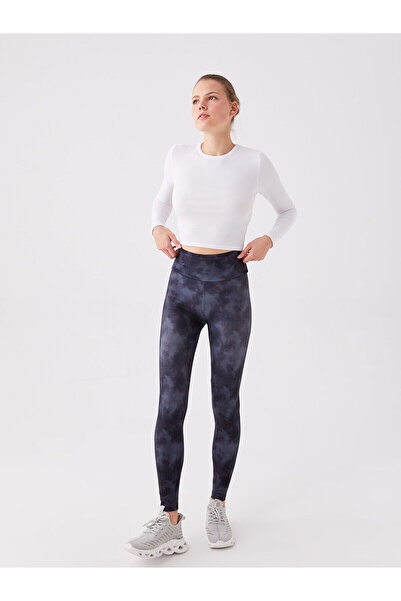 LC Waikiki Lcw Beli Lastikli Batik Desenli Kadın Spor Tayt