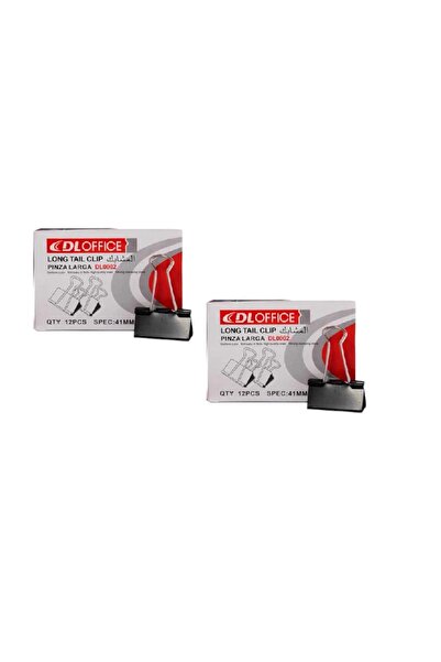 DLOFFİCE مشبك Dloffice مقاس 41 مم، صندوق مكون من 12 قطعة (2 صندوق)