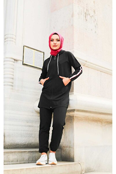 MODAALFABE Σετ φόρμας με φερμουάρ Tomy με κουκούλα