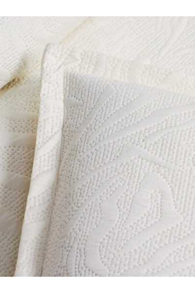 VENADORA Venada Ultrasonik Kapitoneli Çift Kişilik Yatak Örtüsü Seti 3 Parça - Krem