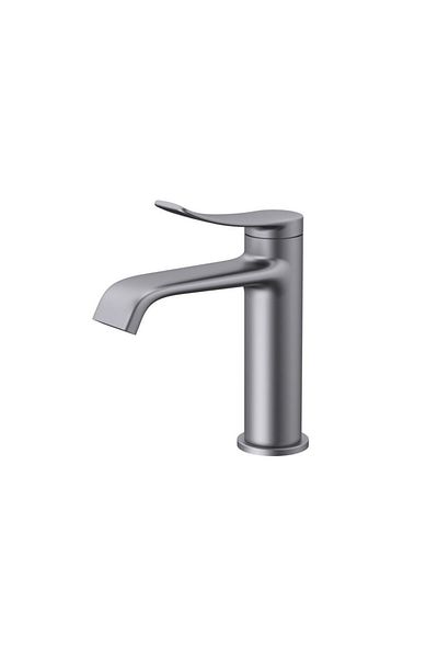 Creavit Metallic Gray Lua Sink Faucet and Fixture