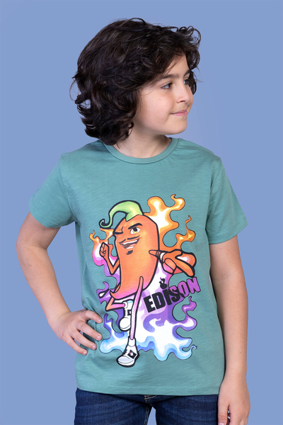 Toontoy Tricou pentru băiat Biber cu imprimeu Bitter