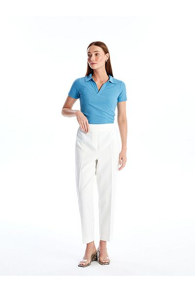 LC Waikiki Polo Neck Plain Short Sleeve Women's T-Shirt