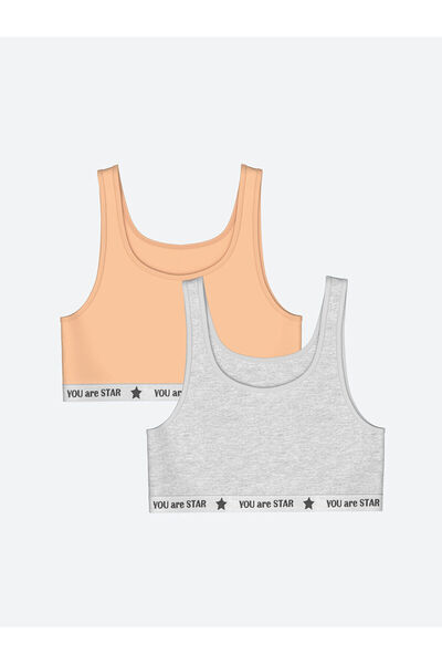 LC Waikiki Özmarka Bustieră imprimată pentru fete, nou sezon, pachet de 2