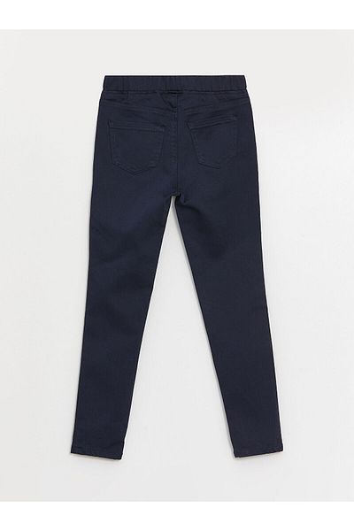 LC Waikiki Lcw Dark Navy Elastic Waist Slim Fit Girls' Pants