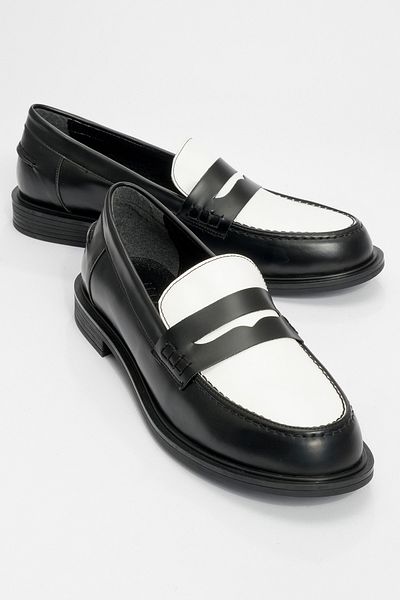 LuviShoes Choos черни бели матирани дамски мокасини обувки