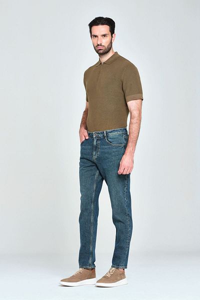 Pantamo Jeans Сини тънки мъжки дънки