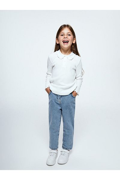 LC Waikiki Lcwk Elastic Waist Basic Baby Girl Jean Pants
