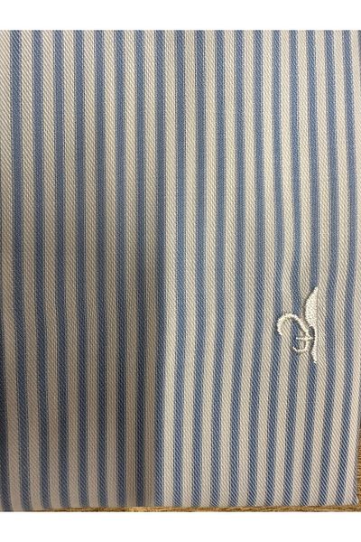 Daniel Bessi Long Sleeve Slim Fit 100% Cotton Non-Iron Iron-Free Non-Wrinkle Striped Classic Men's Shirt