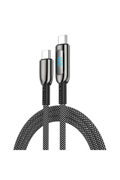 WIWU Type-C to Type-C PD Şarj Kablo Wiwu Wi-C041 MagQ Çinko Alaşımlı Hızlı Şa...