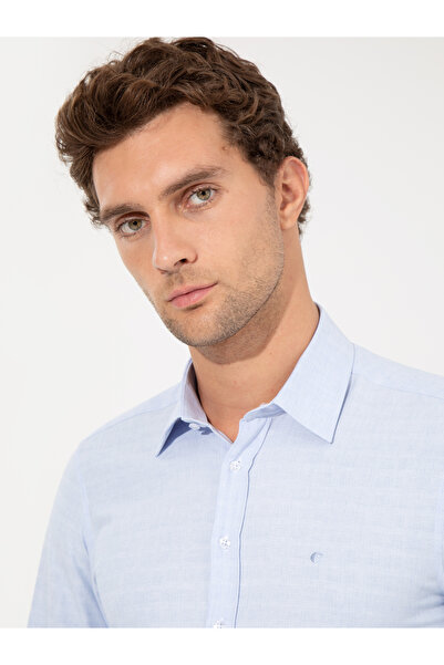 Cacharel Mavi Slim Fit Uzun Kollu Gömlek 50258629-VR036