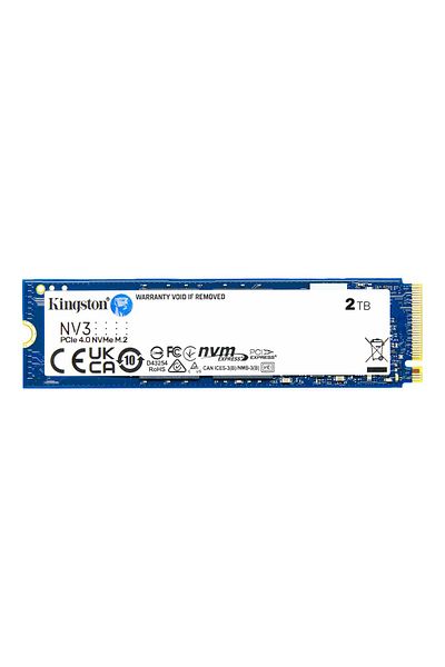 Kingston NV3 2 تيرابايت M.2 2280 NVMe SSD PCIe 4.0 Gen 4x4 Up إلى 6000 ميجابايت/ثانية SNV3S/2000G
