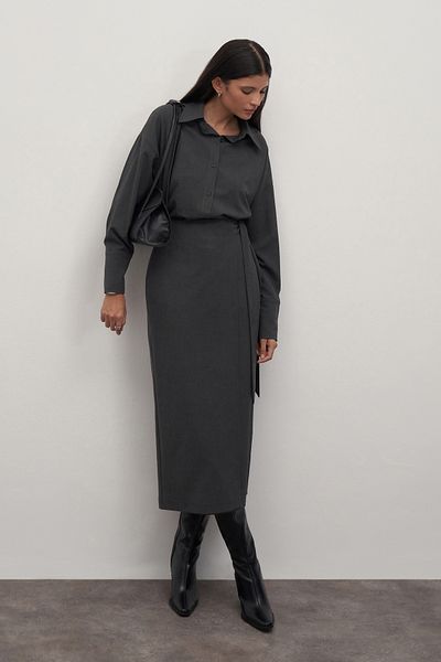 mathilda store Anthracite Private Edition Wrap Skirt