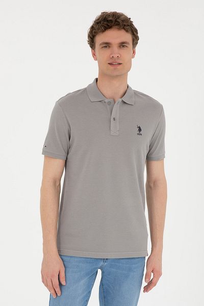 U.S. Polo Assn. Ανδρικό μπλουζάκι με λεπτή εφαρμογή Polo Neck Stone Basic 50279613-vr049