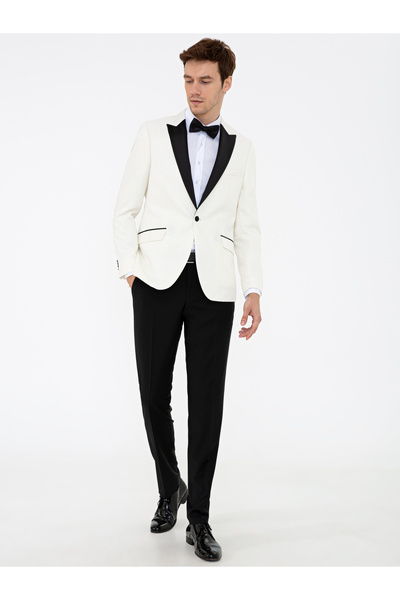 Cacharel Ekru Slim Fit Damatlık 50232925-VR019