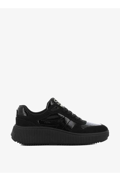 SJ Women's Panelled Lace-Up Low Ankle Sneakers