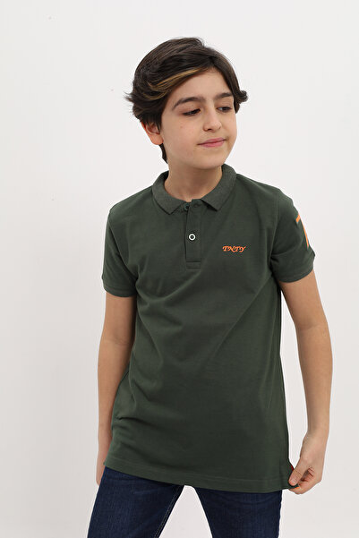 Toontoy Κεντημένο λεπτομερές μπλουζάκι για αγόρια