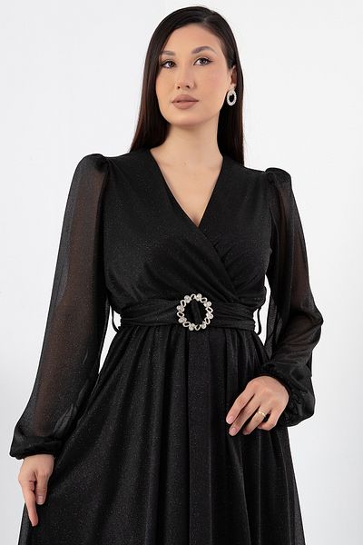 PULLIMM Rochie din tul cu sclipici cu guler Kruze GRS3590