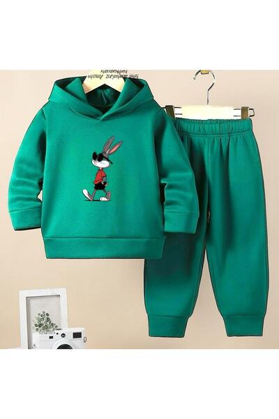 BENROMA Uniszex gyerek tréningruha szett - Nyúl mintás, szemüveges, túlméretezett