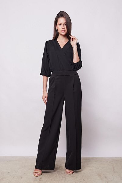 Black three quarter jumpsuit shop